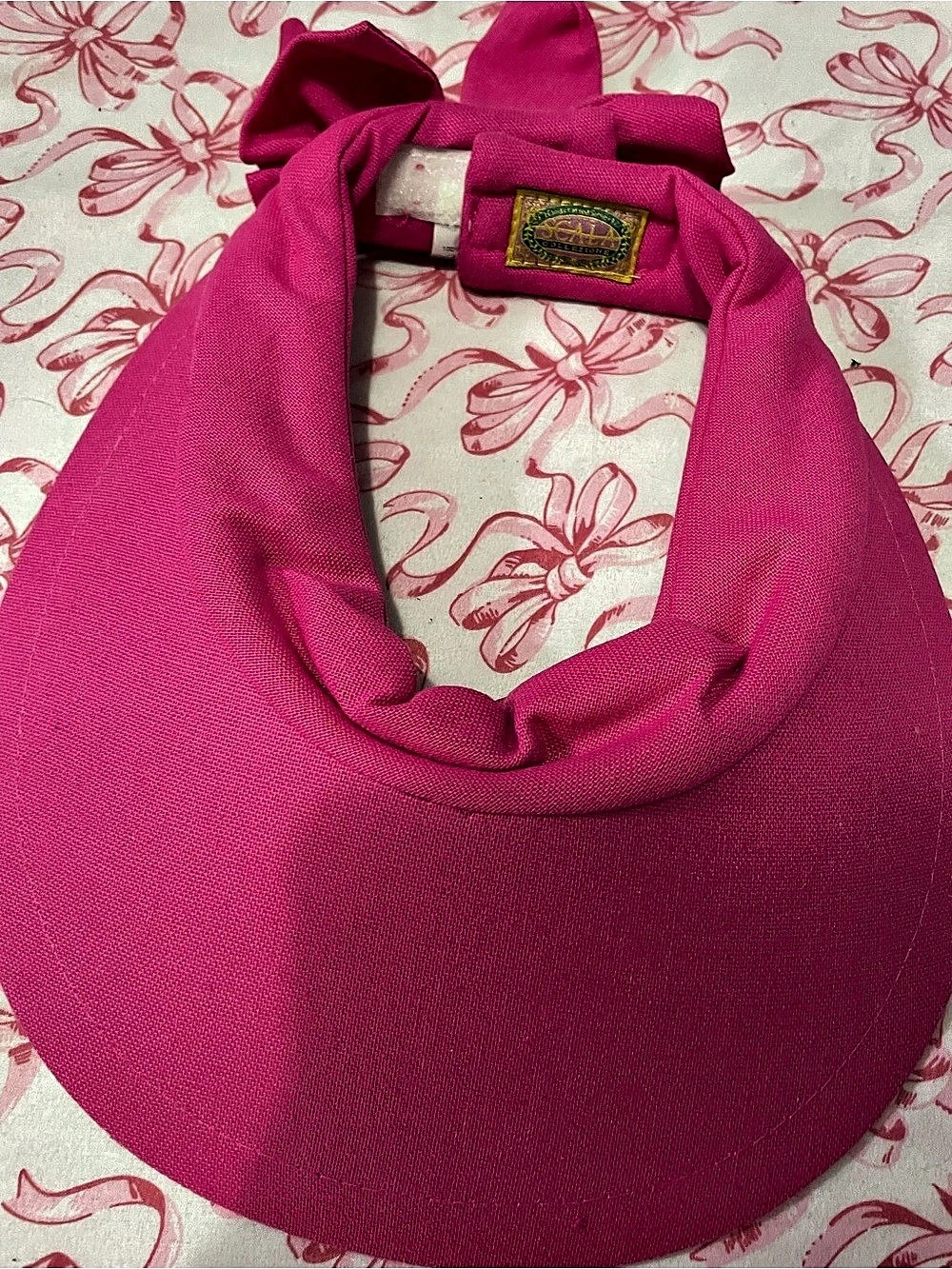 Kipling Pink Bow visor Like New